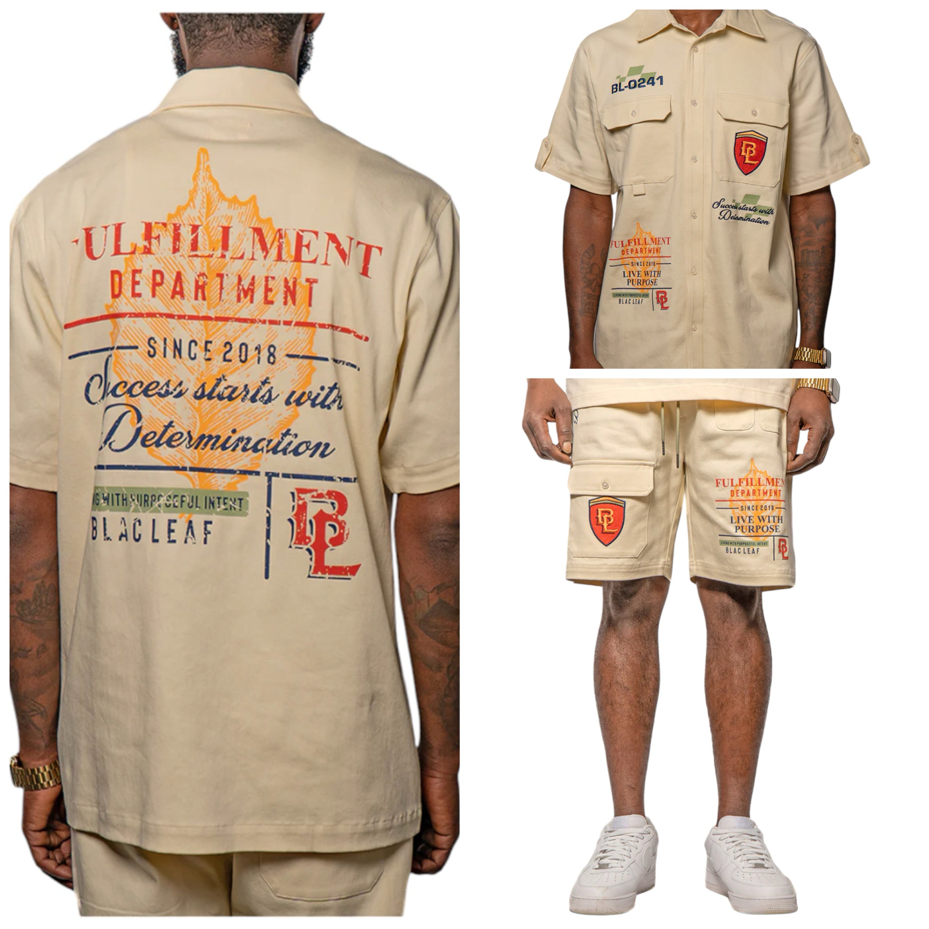 BLAC LEAF: Fulfillment Dept Utility Short Set